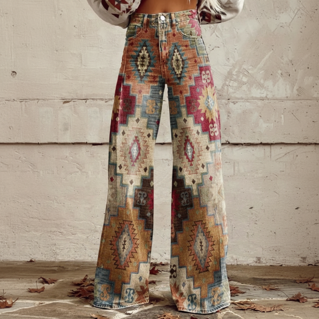 Boho Wide-Leg Trousers