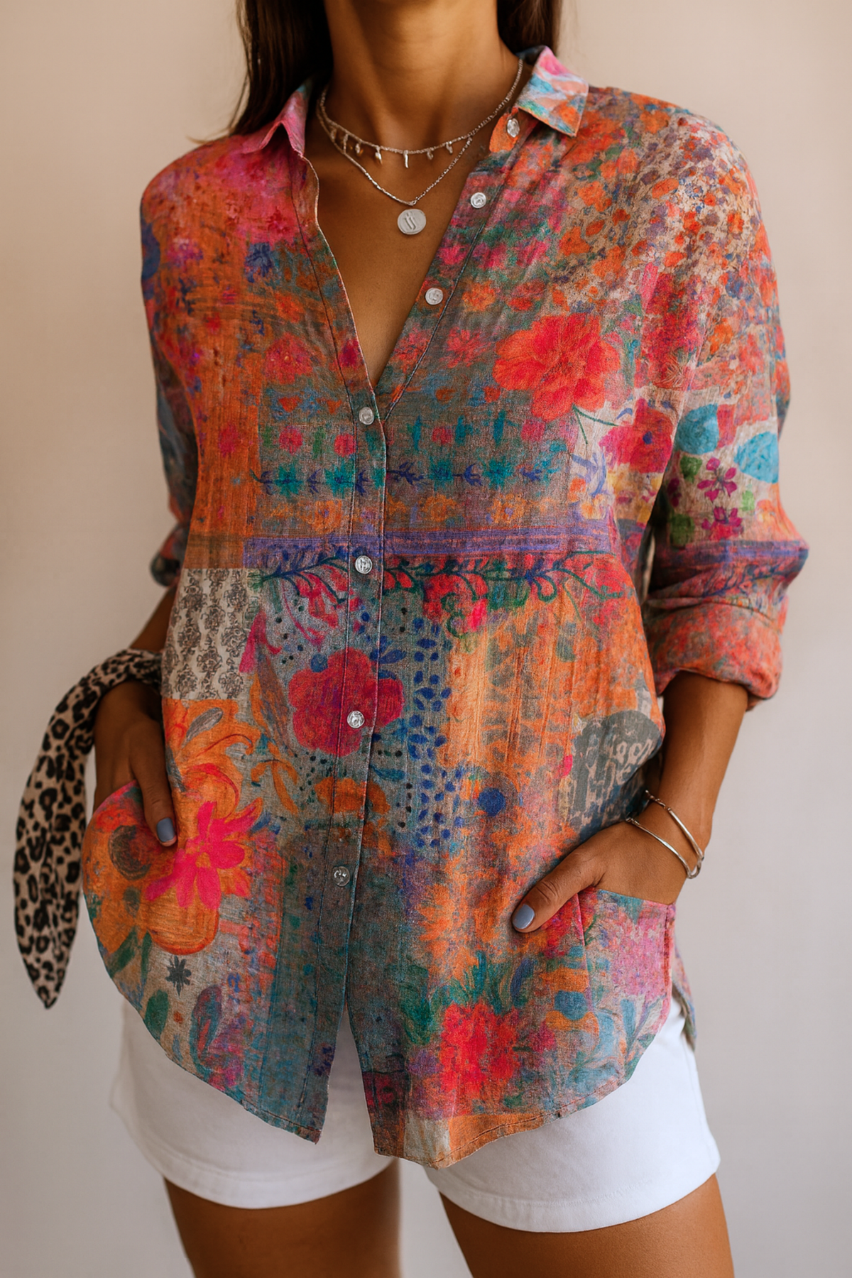 Astra | Colourful Pattern Blouse