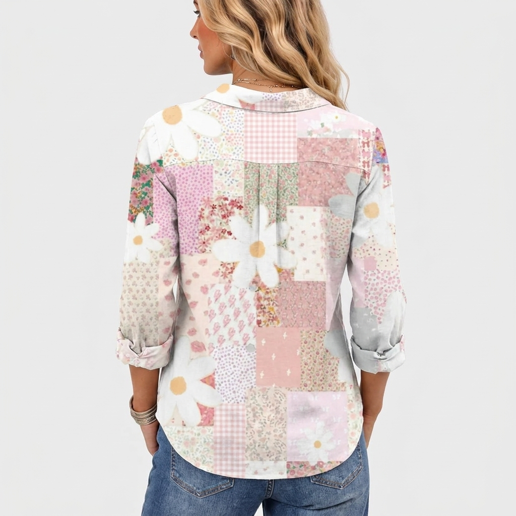Fanny™ | Patchwork Daisy Blouse