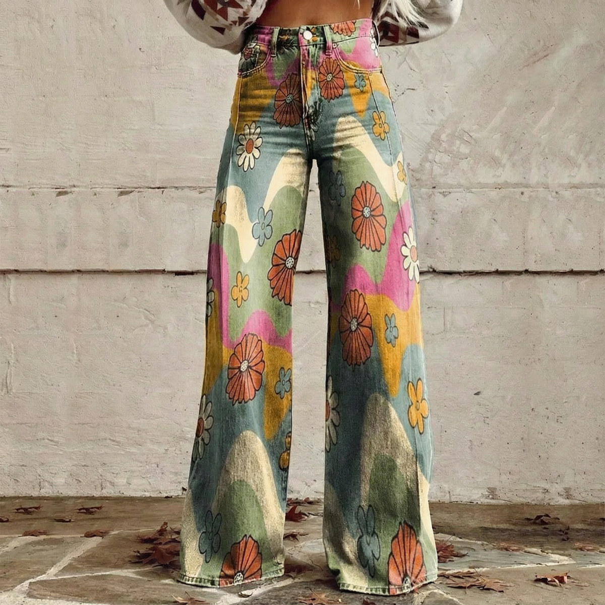 Boho Wide-Leg Trousers