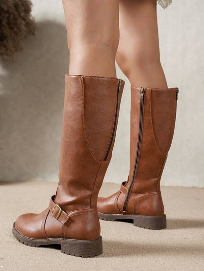 Women's Orthopedic Buckle Leather Boots