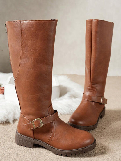 Women's Orthopedic Buckle Leather Boots