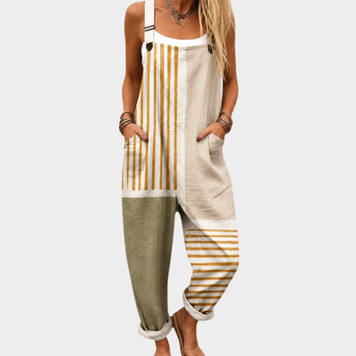 MAREIKURA | VINTAGE STRIPED LOOSE OVERALLS