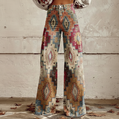 Boho Wide-Leg Trousers