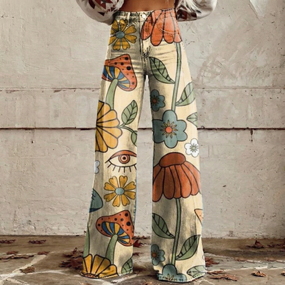 Boho Wide-Leg Trousers