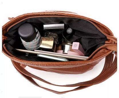 Freya™ Leather Shoulder Bag - Elegant Everyday Functional Style