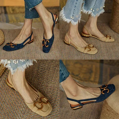 Brenna™ | Orthopedic Leather Buckle Sandals