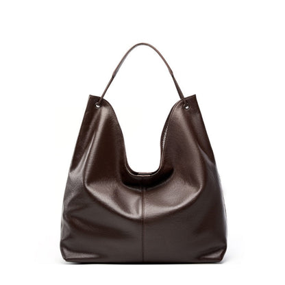 Novia™ Minimalist Leather Tote Bag - Clean Everyday Essential Style