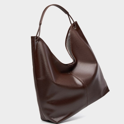Novia™ Minimalist Leather Tote Bag - Clean Everyday Essential Style