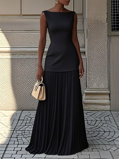 Shania™ Pleated Maxi Dress