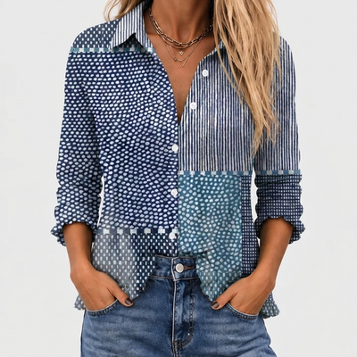 Fiora™ | Ocean Patchwork Blouse